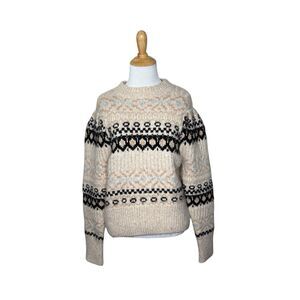 ASTR The Label Fair Isle Chunky Knit Nordic Wool Blend  Sweater Womens Large